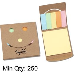 Image of Smiley Adhesive Notepad-