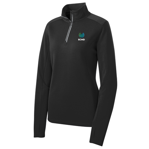 Sport-Tek Ladies Sport-Wick Textured 1/4-Zip Pullover image thumbnail