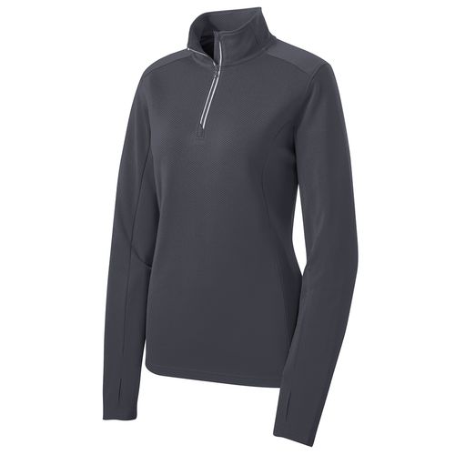 Sport-Tek Ladies Sport-Wick Textured 1/4-Zip Pullover image thumbnail