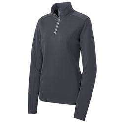 Image of Sport-Tek Ladies Sport-Wick Textured 1/4-Zip Pullover