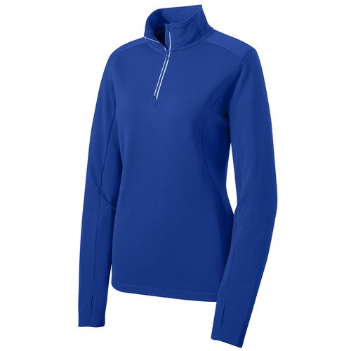 Sport-Tek Ladies Sport-Wick Textured 1/4-Zip Pullover image thumbnail