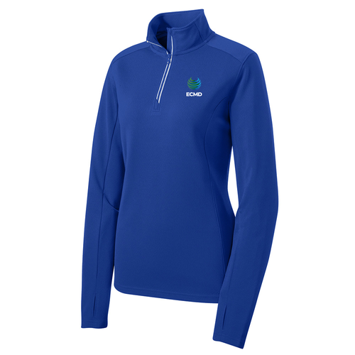 Sport-Tek Ladies Sport-Wick Textured 1/4-Zip Pullover image thumbnail