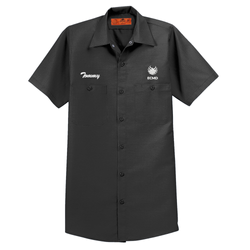 Image of Heavy-Weight Driver's Shirt: Red Kap Short Sleeve Industrial Work Shirt