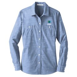 Image of Port Authority Ladies Slub Chambray Shirt