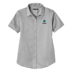 Image of Port Authority Ladies Short Sleeve SuperPro React Twill Shirt