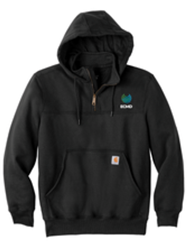 Carhartt Rain Defender Paxton Heavyweight Hooded Zip Mock Sweatshirt image thumbnail