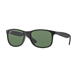 Image of Ray-Ban Andy Sunglasses Black/Green Classic, Size 55 frame