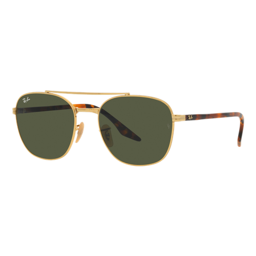 Ray-Ban RB3688 Sunglasses Gold-Yellow Havana Vintage/Green Classic, Size 55 frame image thumbnail