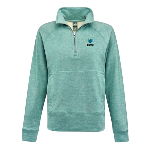 J. America Women's Electric Fleece Quarter-Zip Sweatshirt image thumbnail