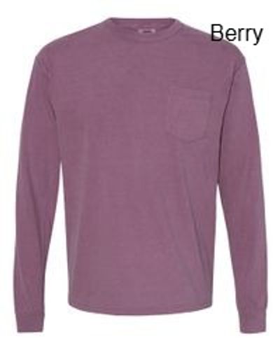 Comfort Colors Unisex Garment-Dyed Heavyweight Long Sleeve Pocket T-Shirt image thumbnail