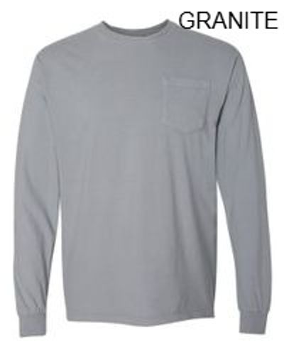 Comfort Colors Unisex Garment-Dyed Heavyweight Long Sleeve Pocket T-Shirt image thumbnail
