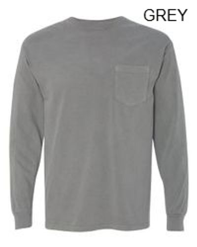 Comfort Colors Unisex Garment-Dyed Heavyweight Long Sleeve Pocket T-Shirt image thumbnail