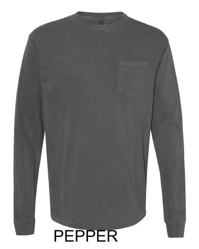 Comfort Colors Unisex Garment-Dyed Heavyweight Long Sleeve Pocket T-Shirt image thumbnail