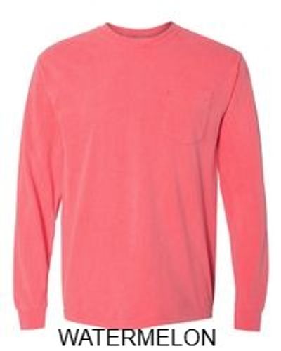 Comfort Colors Unisex Garment-Dyed Heavyweight Long Sleeve Pocket T-Shirt image thumbnail