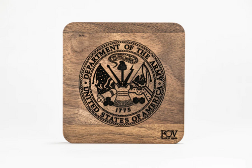 Walnut Military Coasters image thumbnail