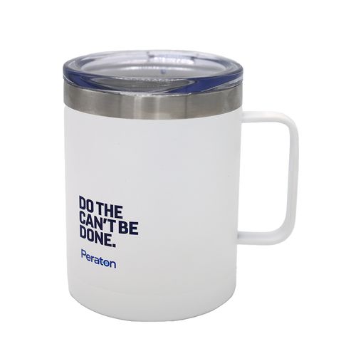 14 oz. Stainless Steel Camp Mug - White image thumbnail