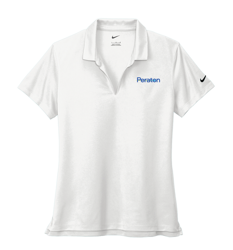 Nike Ladies Dri-FIT Micro Pique 2.0 Polo - White image thumbnail