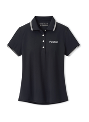 Image of Peter Millar Women's Canterbury Tipped Sport Mesh Short-Sleeve Polo