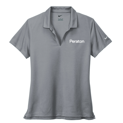 Nike Ladies Dri-FIT Micro Pique 2.0 Polo - Grey image thumbnail