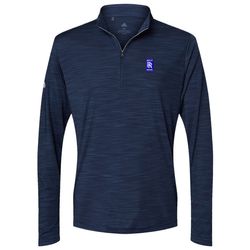 Image of Adidas - Men's Lightweight Mélange Quarter-Zip Pullover