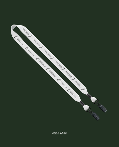 3/4" Cotton Double Bulldog Clip Lanyard image thumbnail