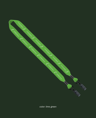 3/4" Cotton Double Bulldog Clip Lanyard image thumbnail