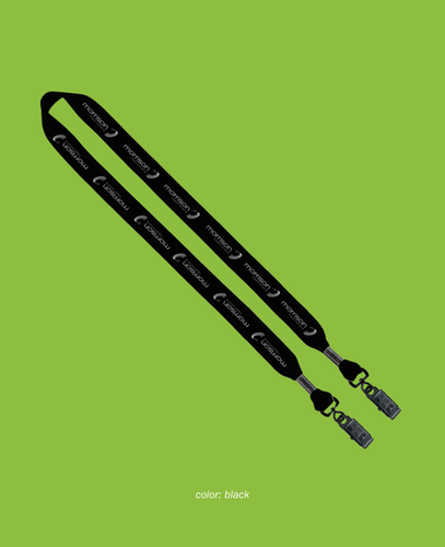 Image of 3/4" Cotton Double Bulldog Clip Lanyard