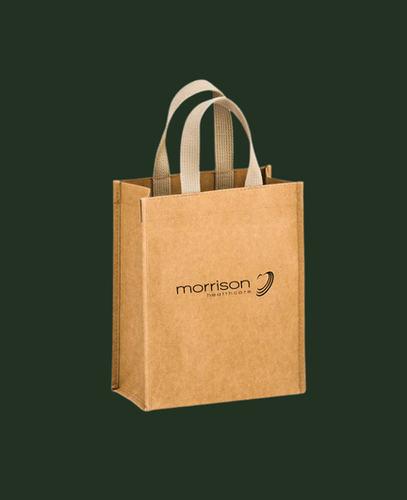 Image of Washable Kraft Paper Tote Bag 8x5x10