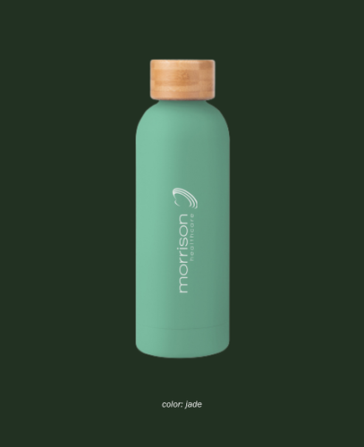 Image of 17oz. Blair Stainless Steel Bottle with Bamboo Lid