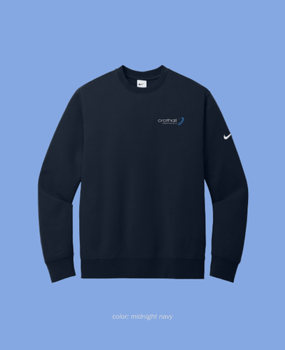 Nike Unisex Club Fleece Sleeve Swoosh Crew image thumbnail