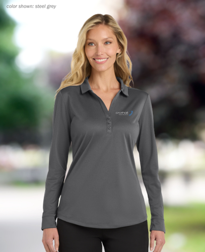 Image of Port Authority® Silk Touch™ Performance Long Sleeve Polo