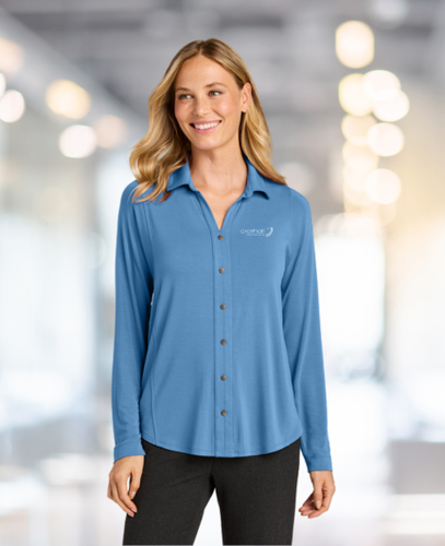 Image of Port Authority® Women’s Luxe Knit Button Tunic
