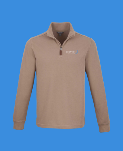 Hudson Eco Knit Quarter Zip Ribbed Sweater image thumbnail