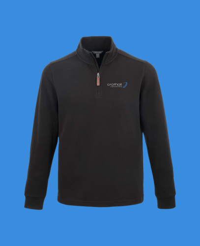 Hudson Eco Knit Quarter Zip Ribbed Sweater image thumbnail