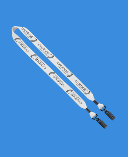 3/4" Cotton Double Bulldog Clip Lanyard image thumbnail