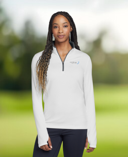 Image of Nike Women's Dri-FIT Stretch 1/2-Zip Cover-Up 