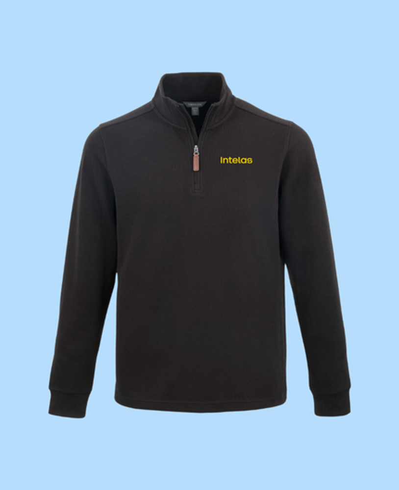 Hudson Eco Knit Quarter Zip Ribbed Sweater  primary image