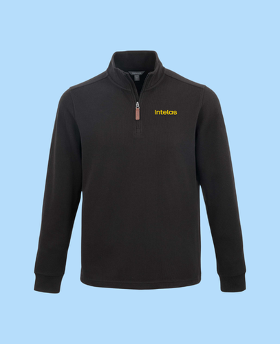 Image of Hudson Eco Knit Quarter Zip Ribbed Sweater 