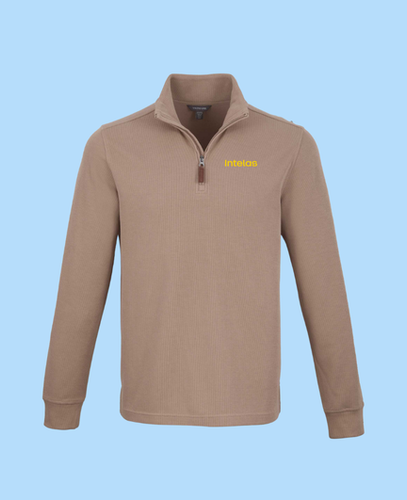 Hudson Eco Knit Quarter Zip Ribbed Sweater  image thumbnail