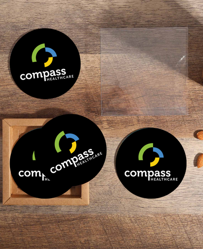 Image of 4 Pc. reGen Recycled Polyester Square Dye Sub Coaster Set