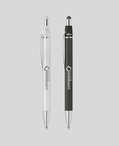 Image of Orbit Spinner Chrome Metal Pen w/ Stylus