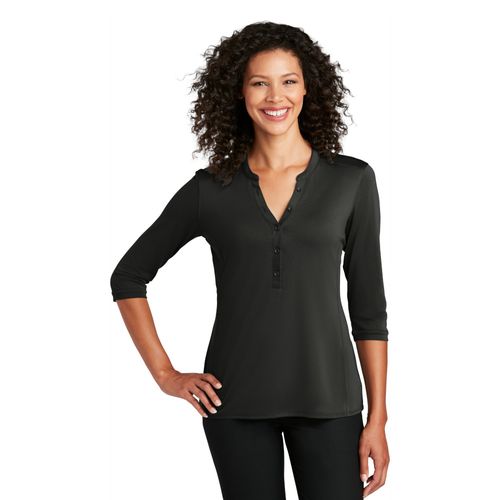 Ladies Pique Henley  image thumbnail