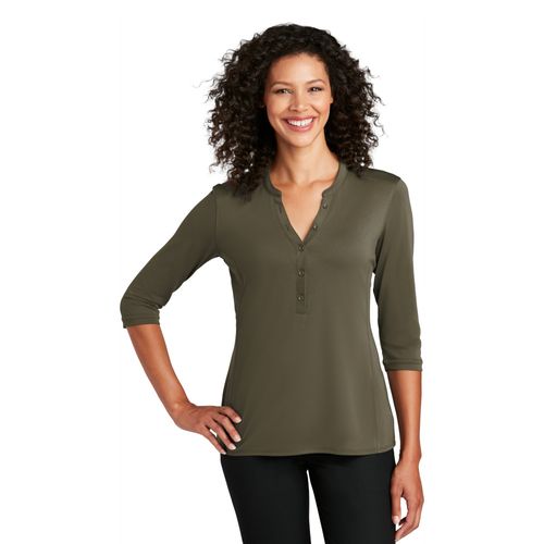 Ladies Pique Henley  image thumbnail