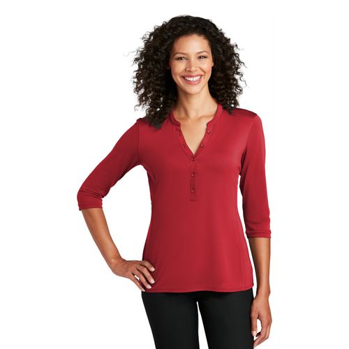 Ladies Pique Henley  image thumbnail