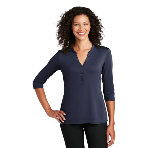 Ladies Pique Henley  image thumbnail
