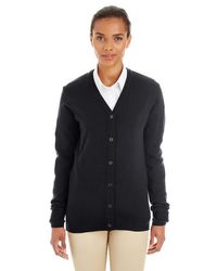 Image of Harriton Ladies V-Neck Cardigan