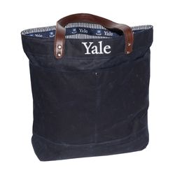 Image of Navy Waxed Canvas Utility Tote