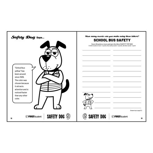 Safety Dog Coloring Book image thumbnail