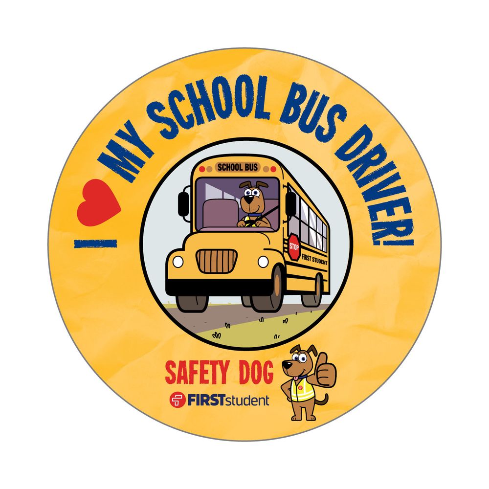 Safety Dog Bus Driver Appreciation Sticker primary image