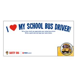 Image of Safety Dog Bus Driver Appreciation Wall Cling